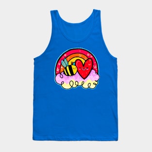 Rainbow  bee love Tank Top